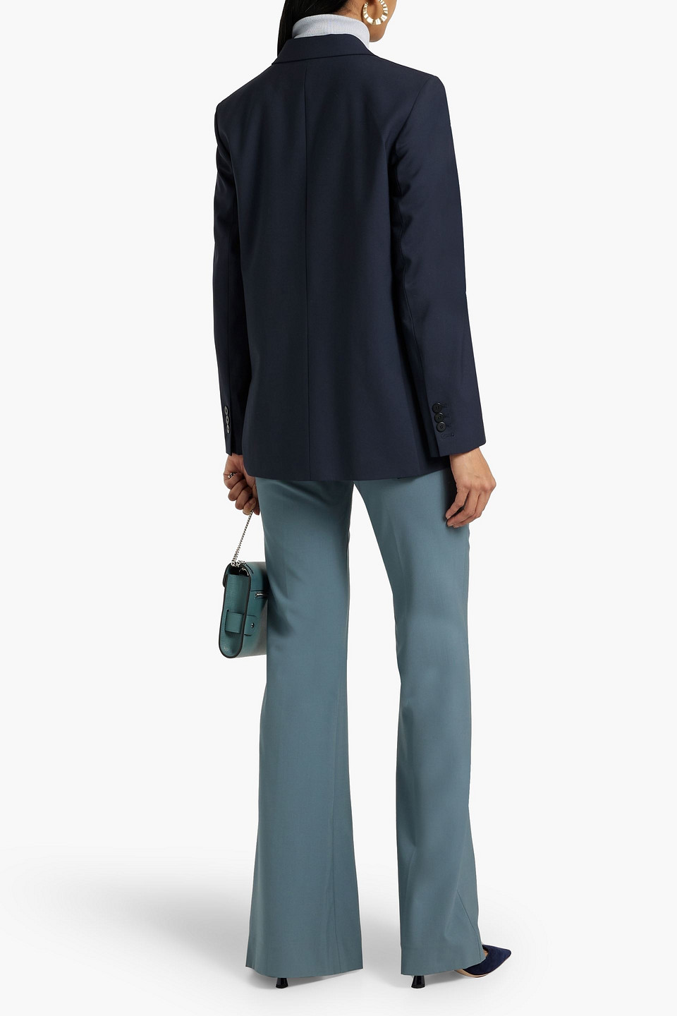 Theory Wool-blend Blazer In Blue