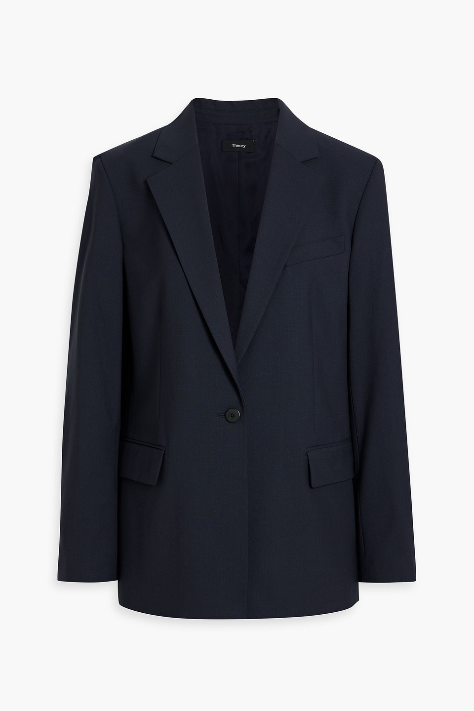 Theory Wool-blend Blazer In Blue