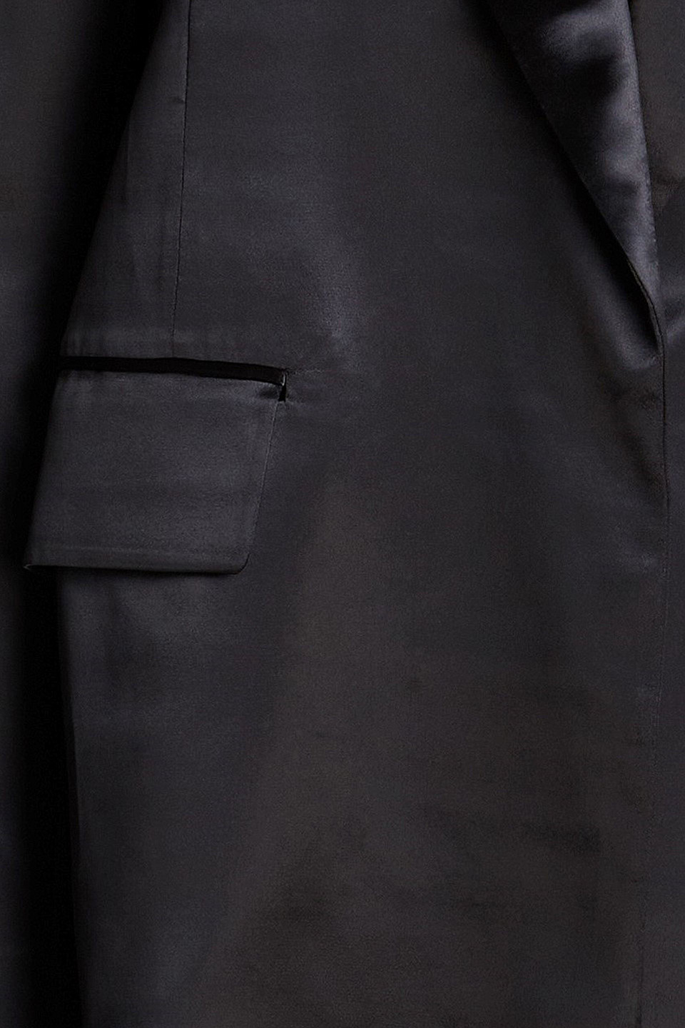 Victoria Beckham Satin Blazer In Black