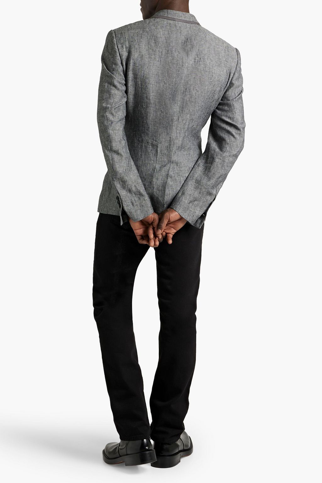 DOLCE&GABBANA Double-breasted linen blazer