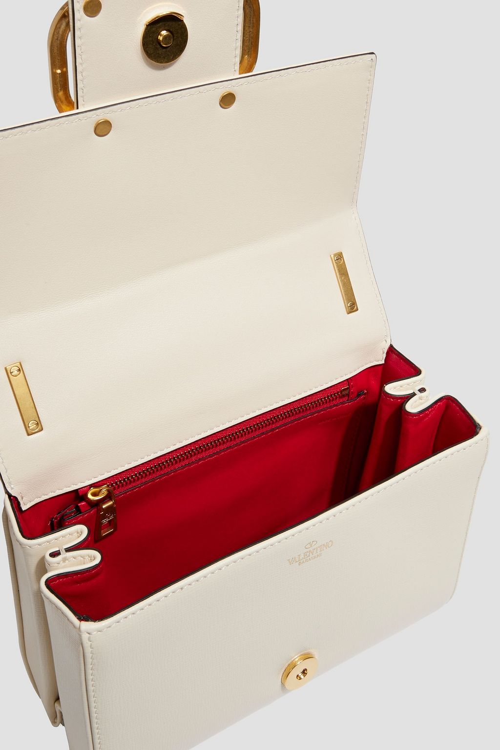 VALENTINO GARAVANI VLOGO Stud Sign lizard-effect leather shoulder bag