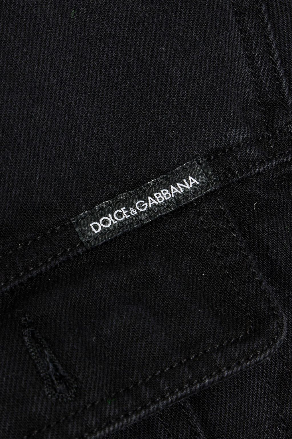 DOLCE&GABBANA Shearling-lined denim jacket