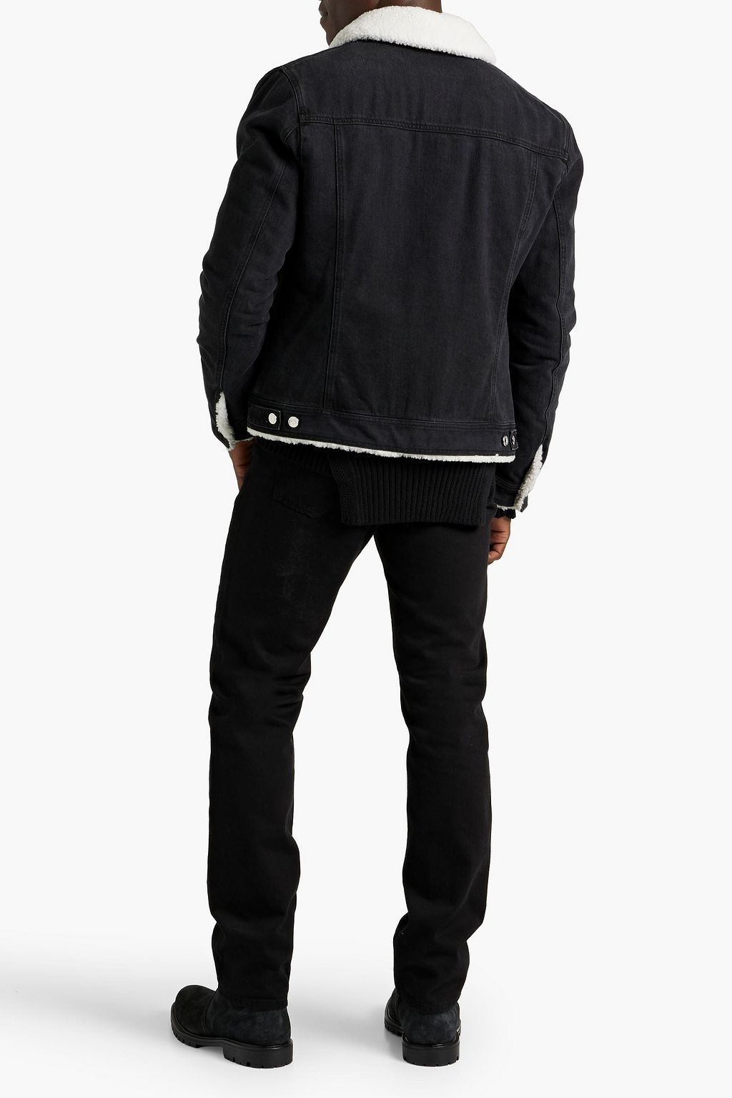 DOLCE&GABBANA Shearling-lined denim jacket