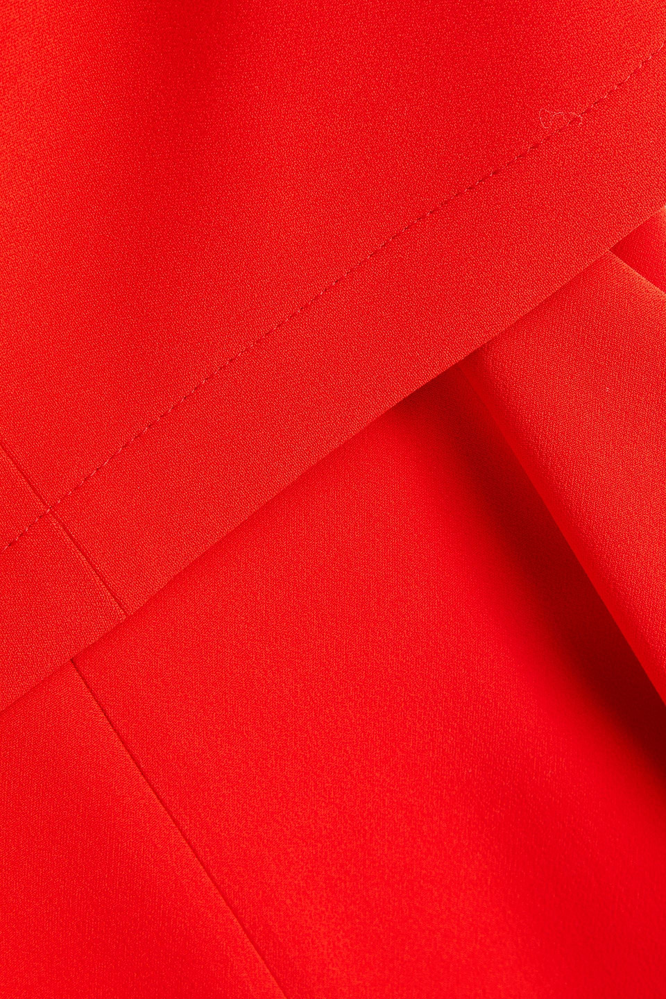 Victoria Beckham Off-the-shoulder Cape-effect Crepe Midi Dress In Tomato Red