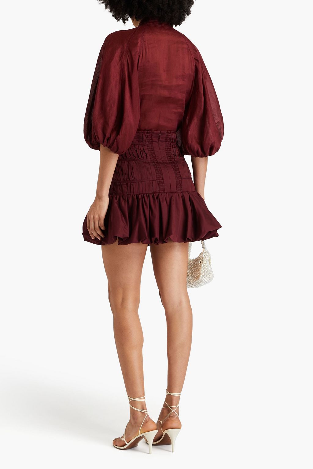 AJE. Palms linen and silk-blend shirt