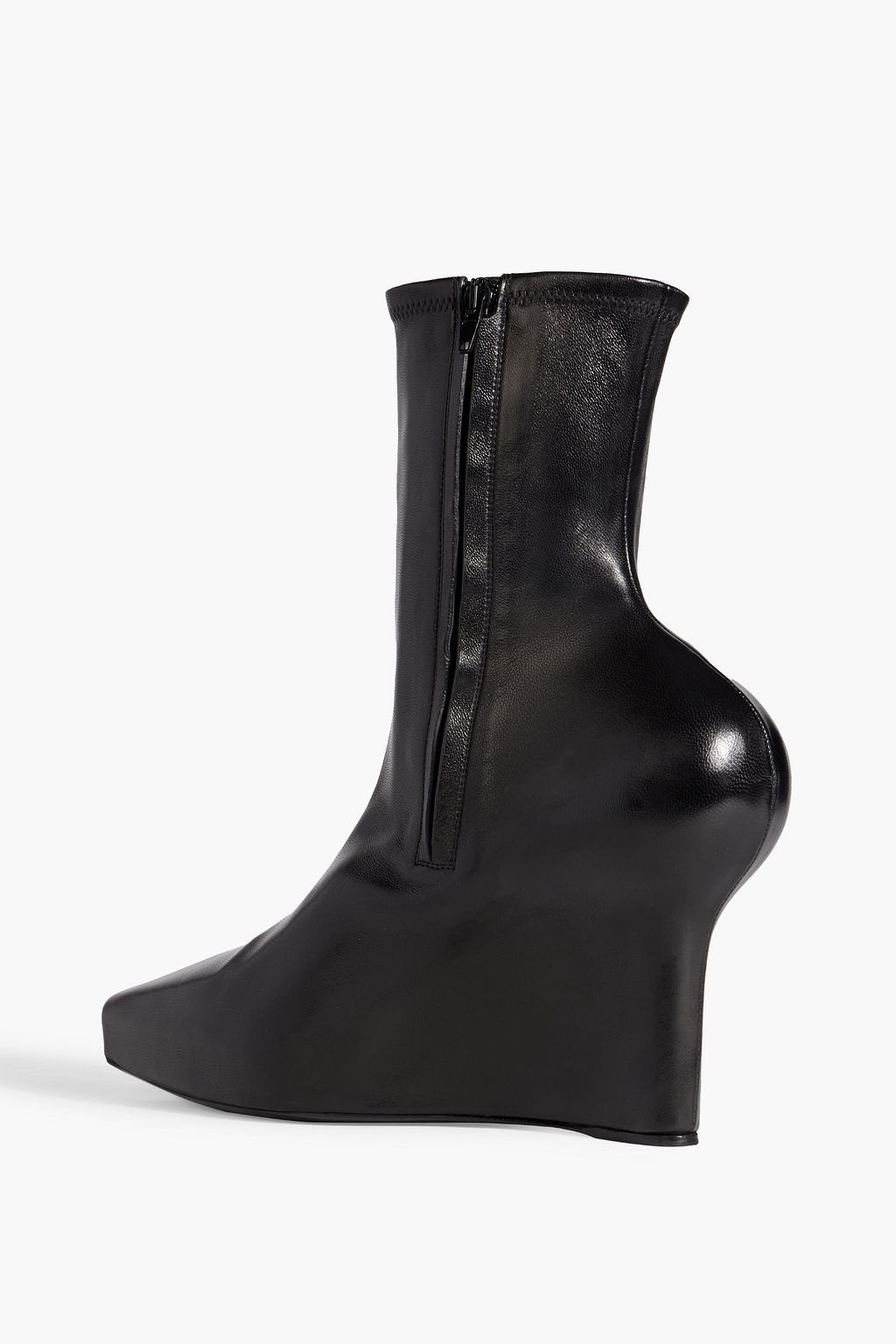 GIVENCHY Leather platform wedge ankle boots