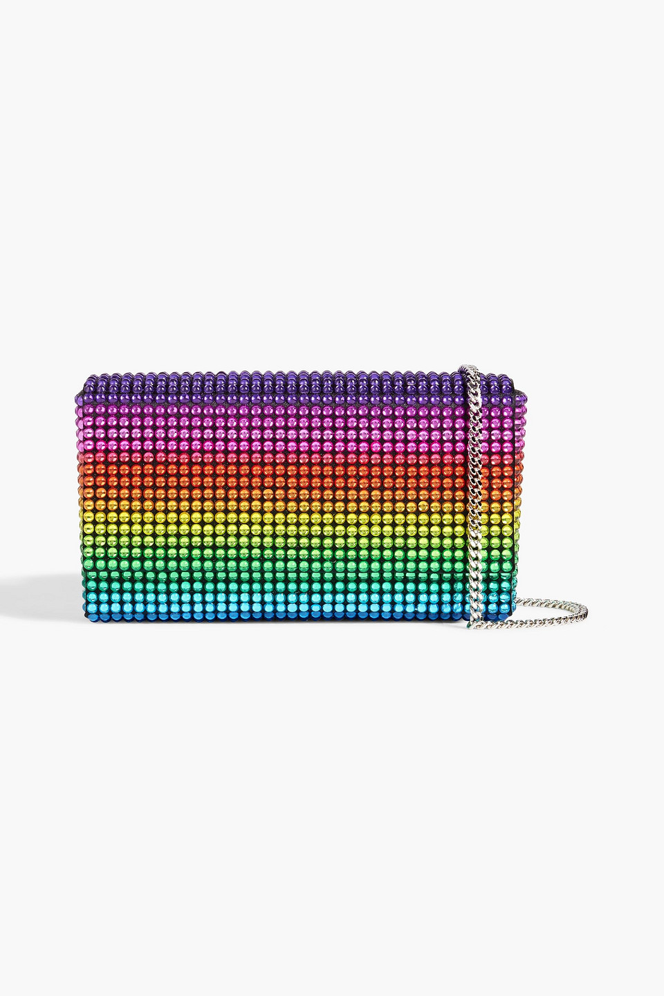 Amina Muaddi Paloma Crystal-embellished Clutch Bag In Multicolor