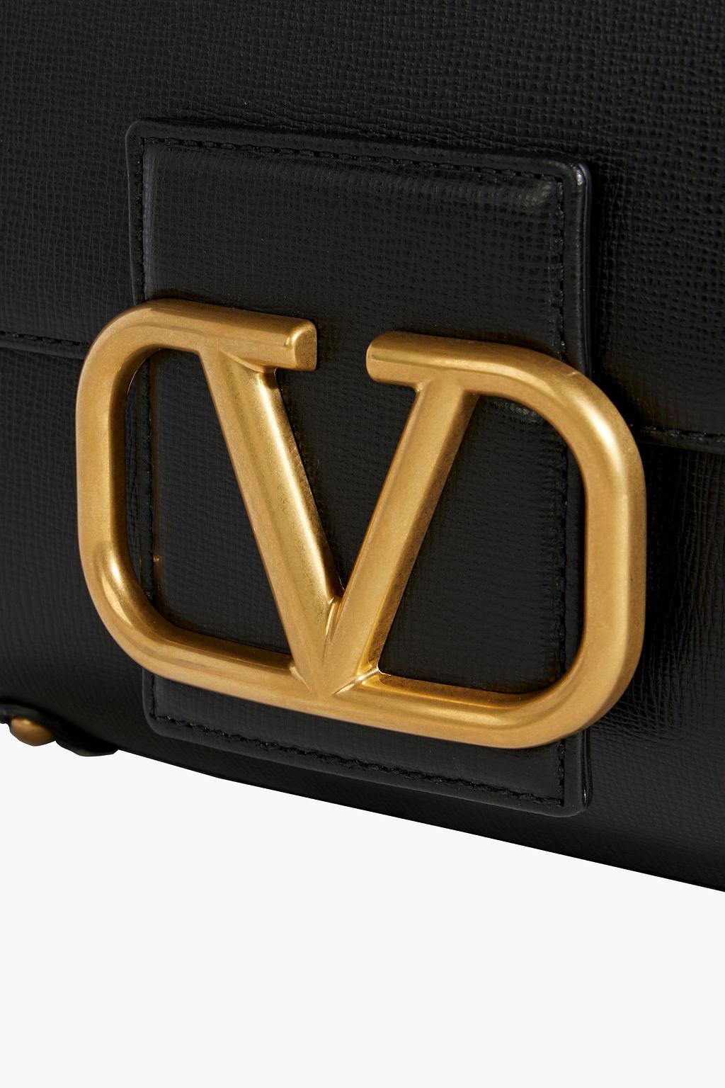 VALENTINO GARAVANI VLOGO Stud Sign lizard-effect leather shoulder bag