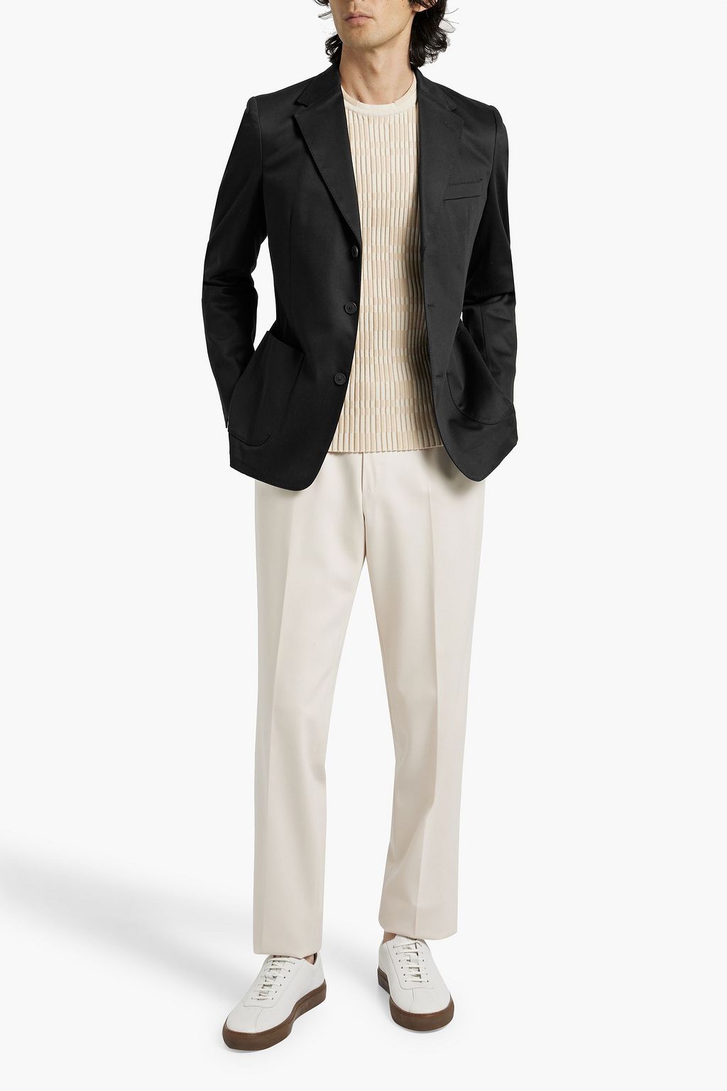 DOLCE&GABBANA Slim-fit cotton-blend twill blazer
