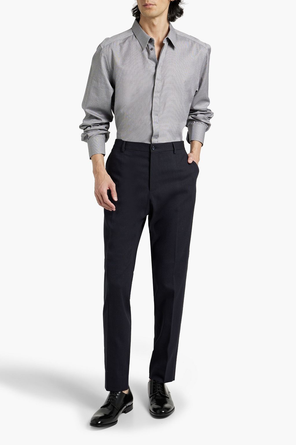 DOLCE&GABBANA Cotton-jacquard shirt