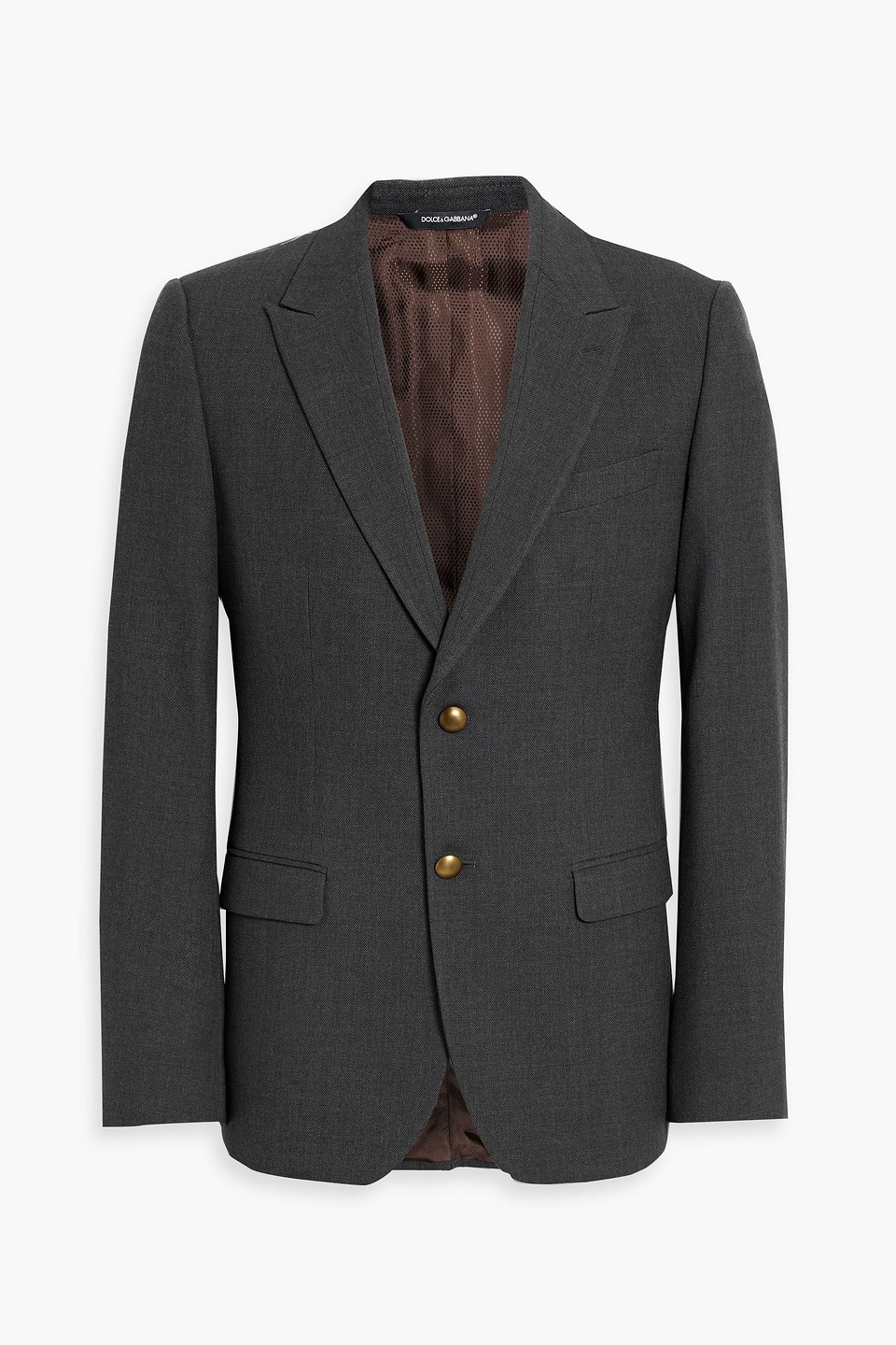 Dolce & Gabbana Wool Blazer In Dark Gray