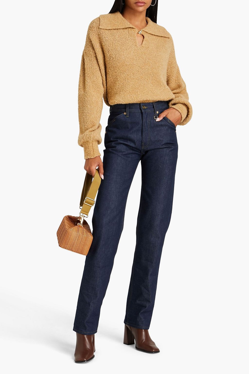 JACQUEMUS Yelo high-rise straight-leg jeans