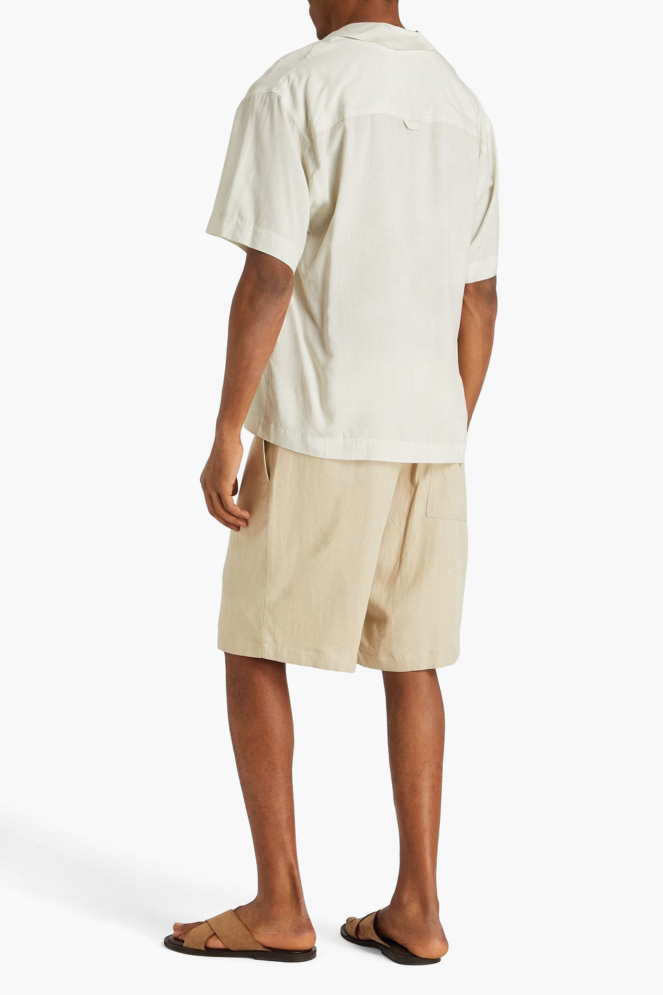 Jacquemus Jean Printed Cotton Shirt In Ivory