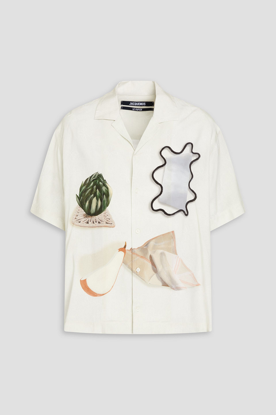 Jacquemus Jean Printed Cotton Shirt In White