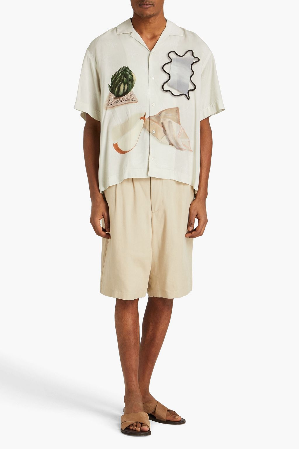 JACQUEMUS Jean printed crepe shirt