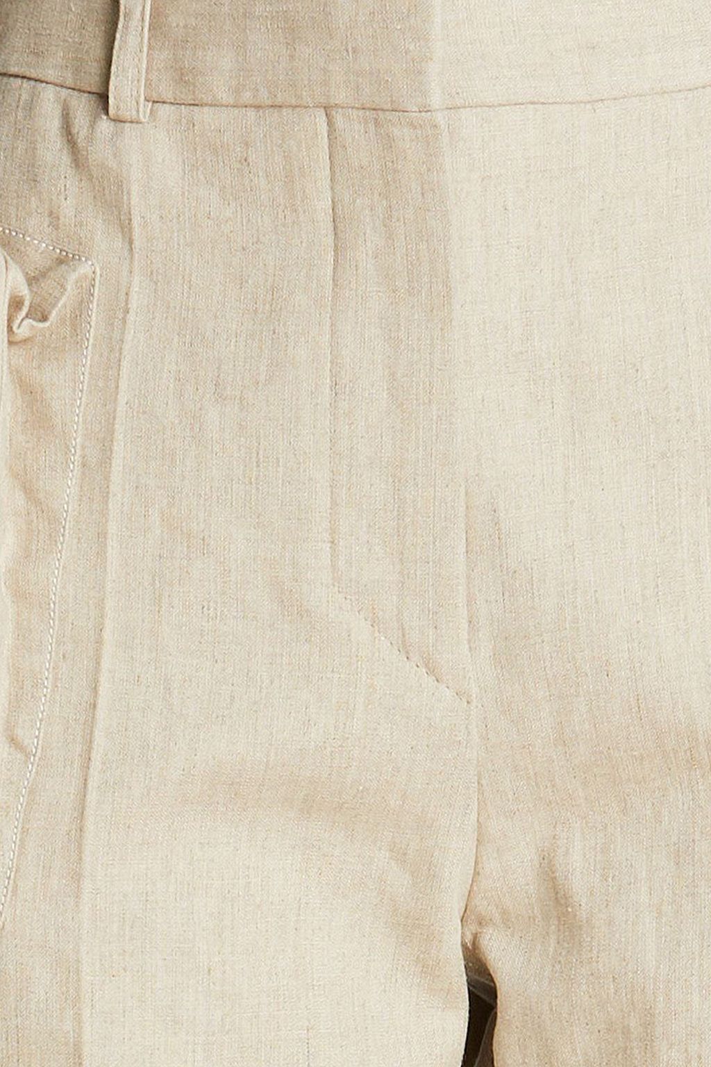 JACQUEMUS بنطال كارغو ’’بابيير’’ مصنوع من مزيج الكتّان