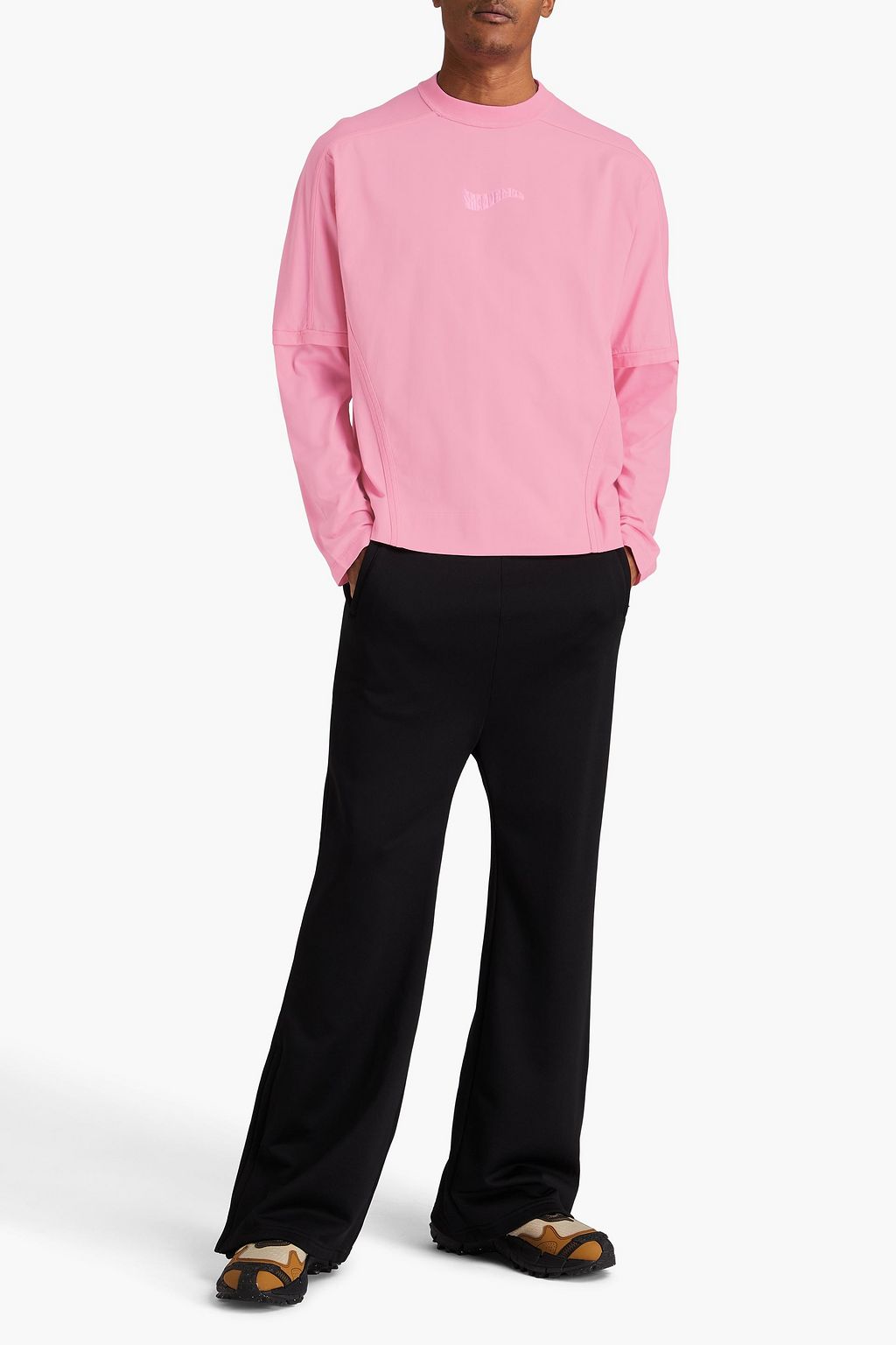 JACQUEMUS Layered flocked cotton-jersey T-shirt