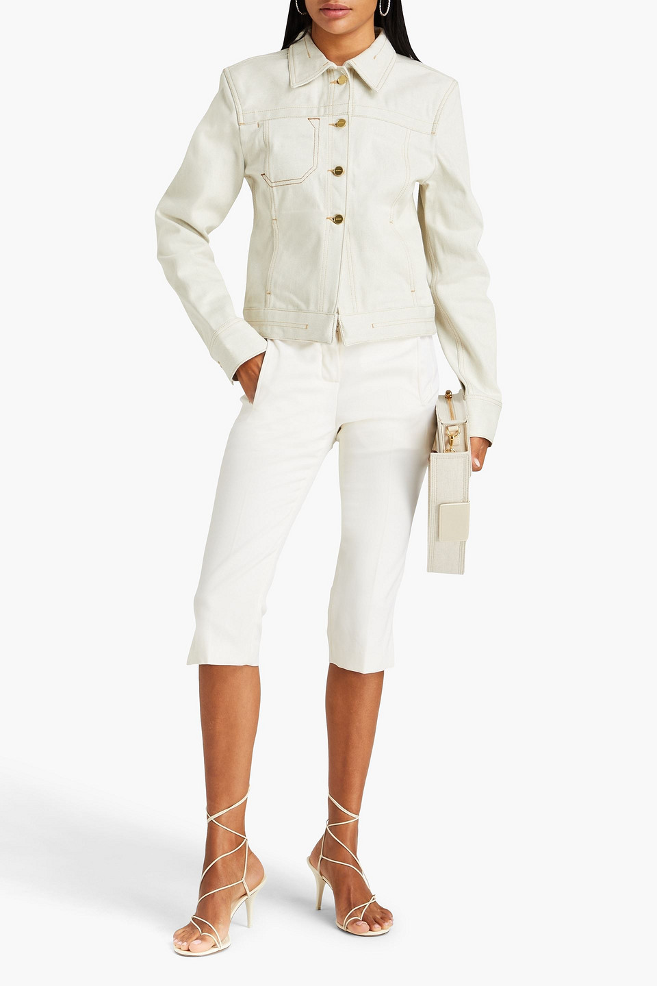 Jacquemus Nimes Denim Jacket In Ecru