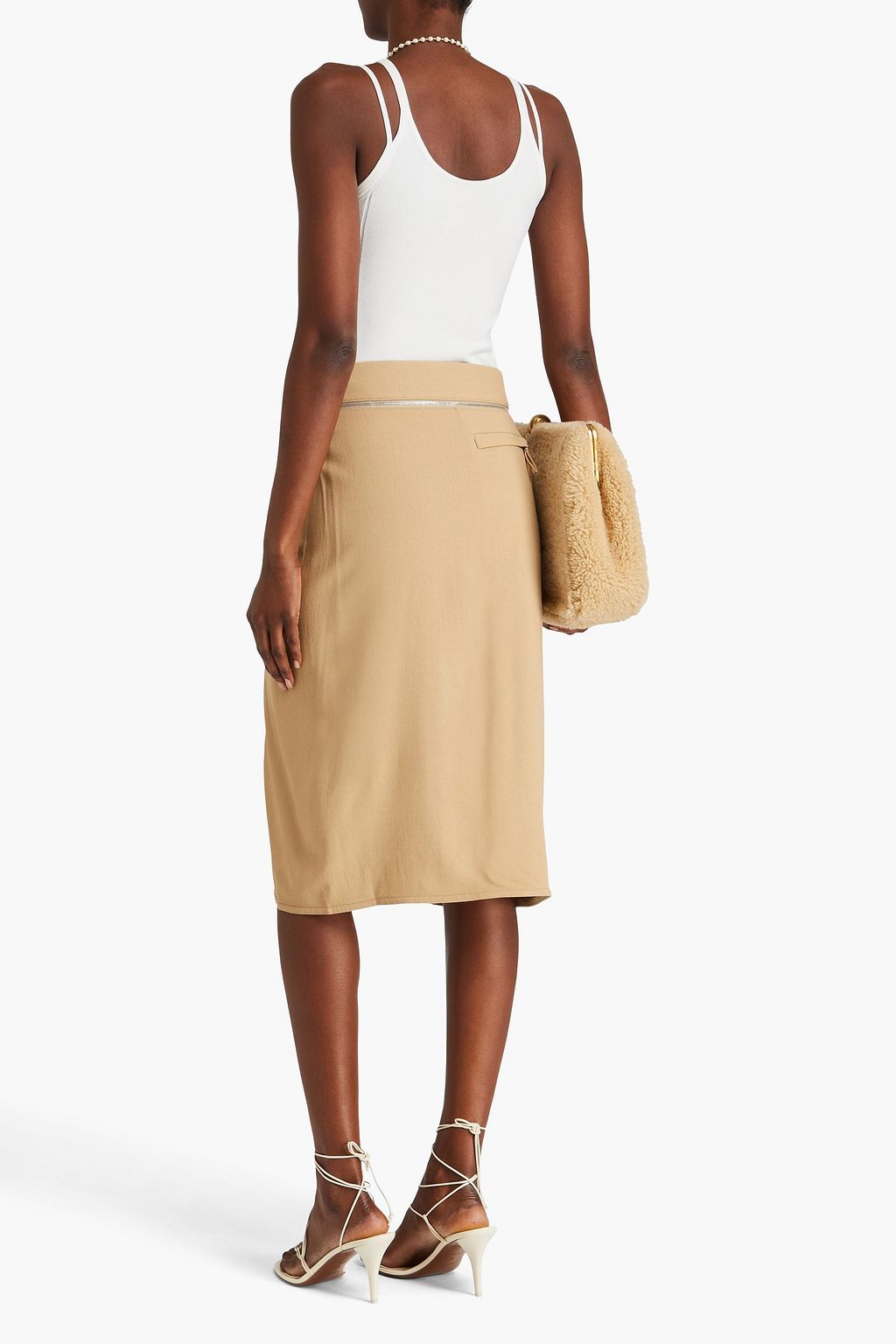 JACQUEMUS Bodri draped crepe skirt