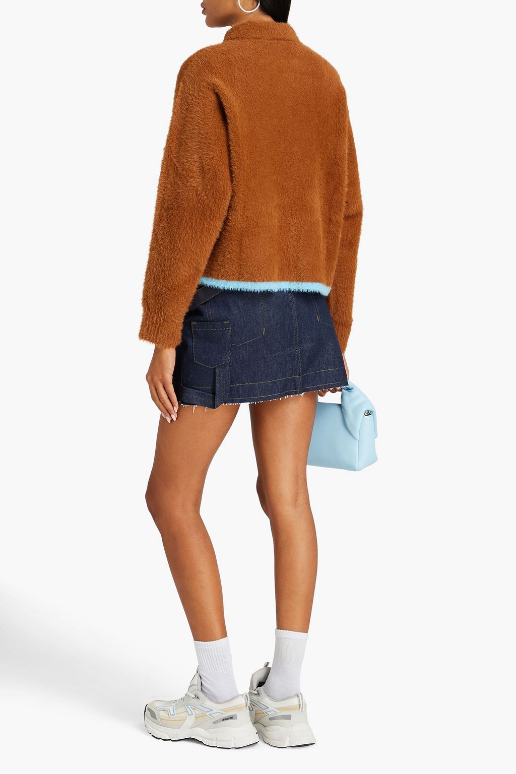 JACQUEMUS Neve brushed stretch-knit polo sweater