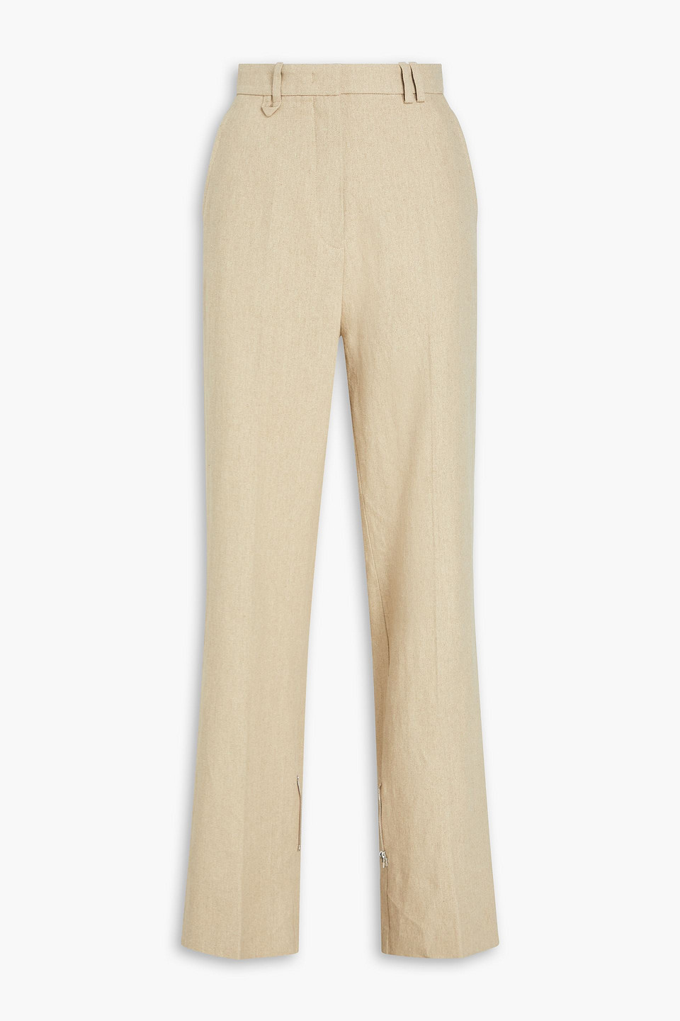 Jacquemus Astouin Convertible Crepe Tapered Pants In Beige