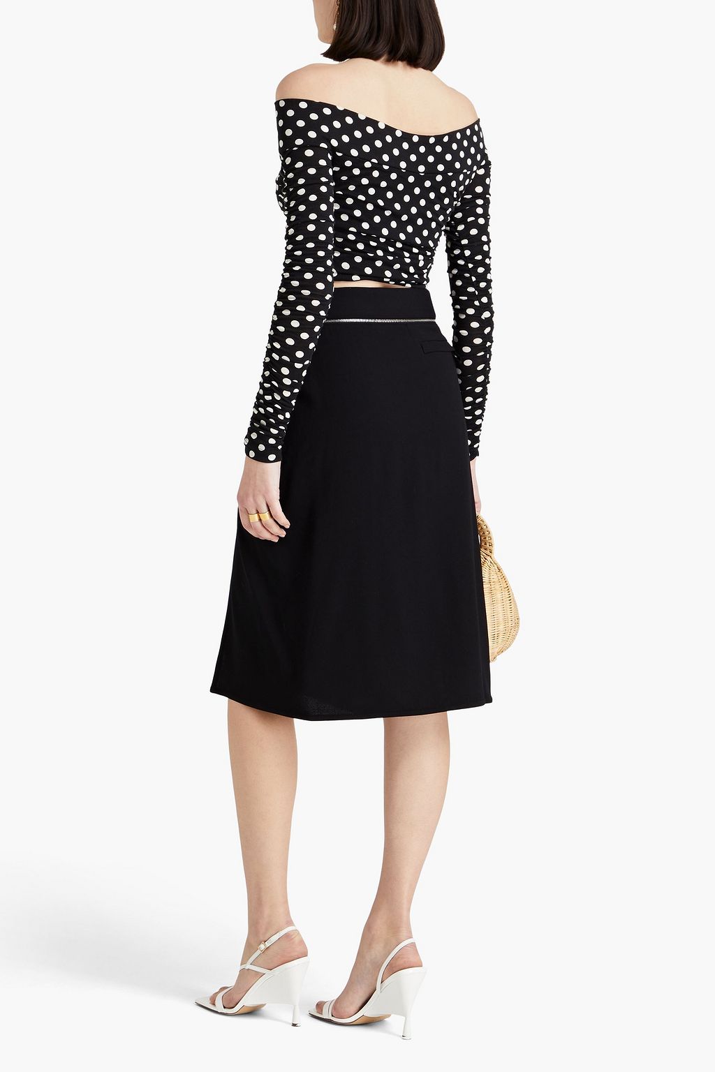 JACQUEMUS Bodri draped crepe skirt