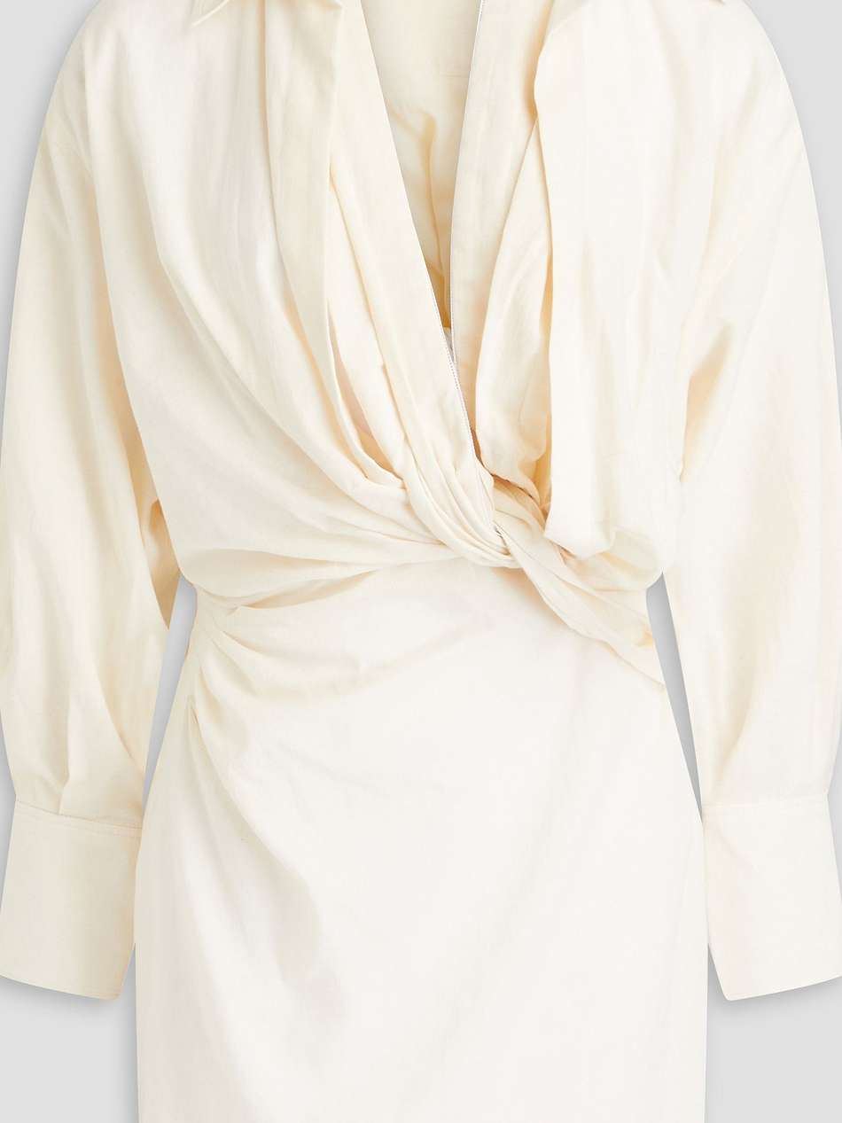 agui draped cotton mini dress