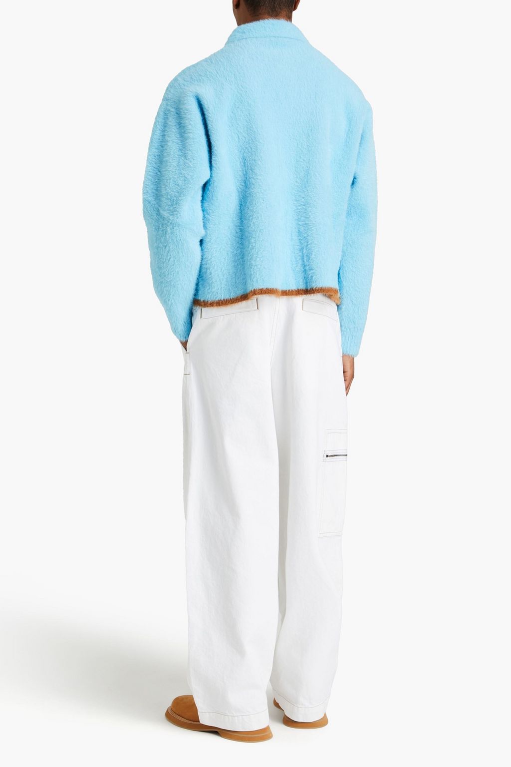 JACQUEMUS Neve brushed knitted polo sweater