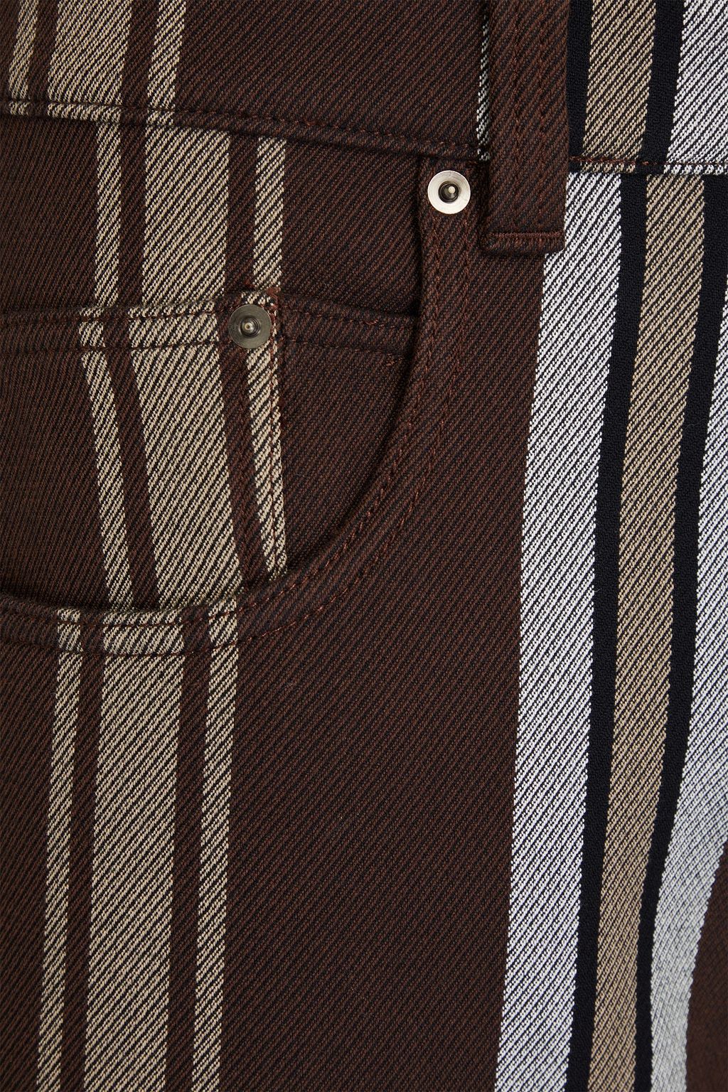 JACQUEMUS Checked cotton-blend drill shorts