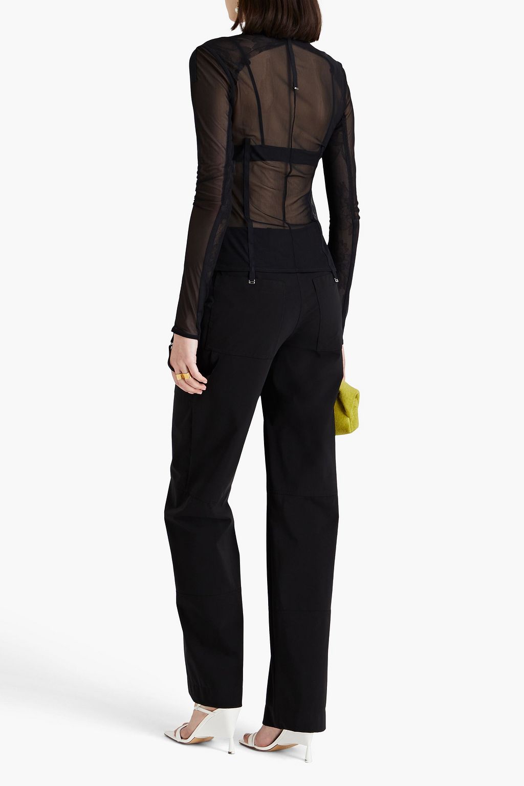 JACQUEMUS Vela cutout mesh shirt
