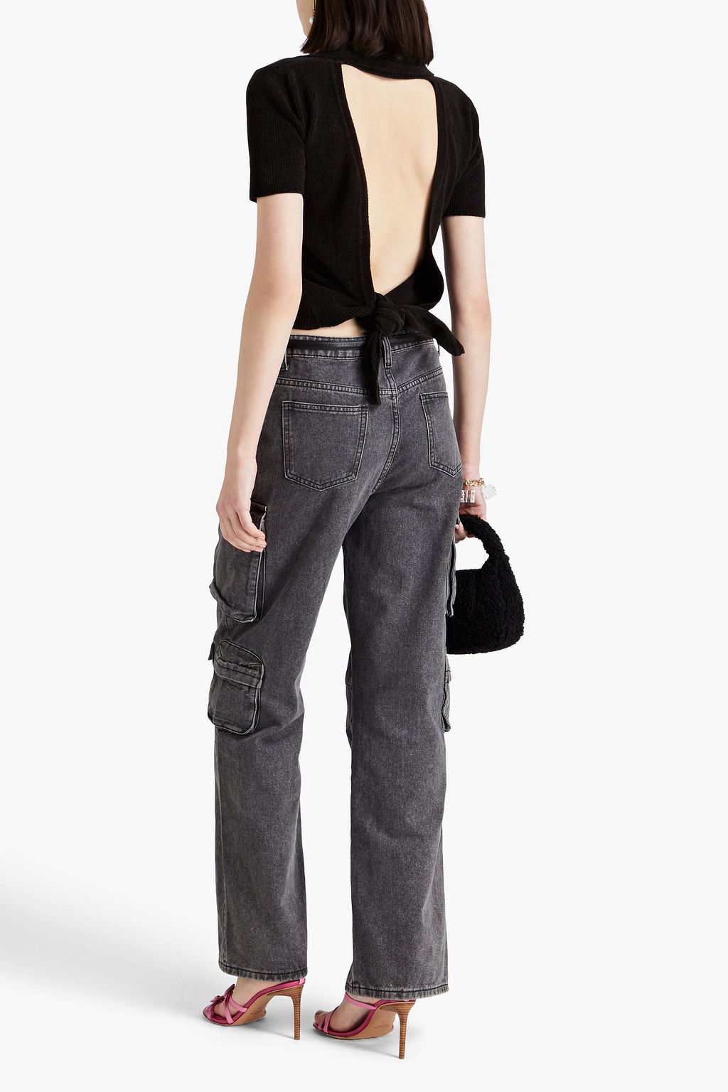 JACQUEMUS Open-back ribbed cotton-blend chenille top