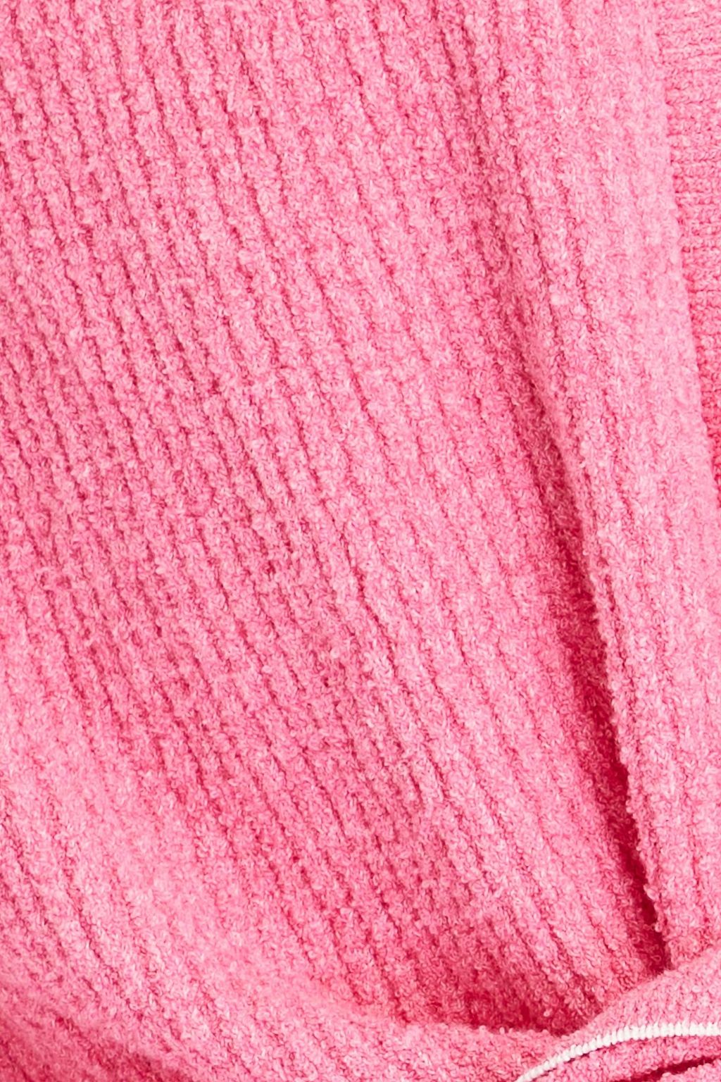 JACQUEMUS Twisted ribbed cotton-blend bouclé top