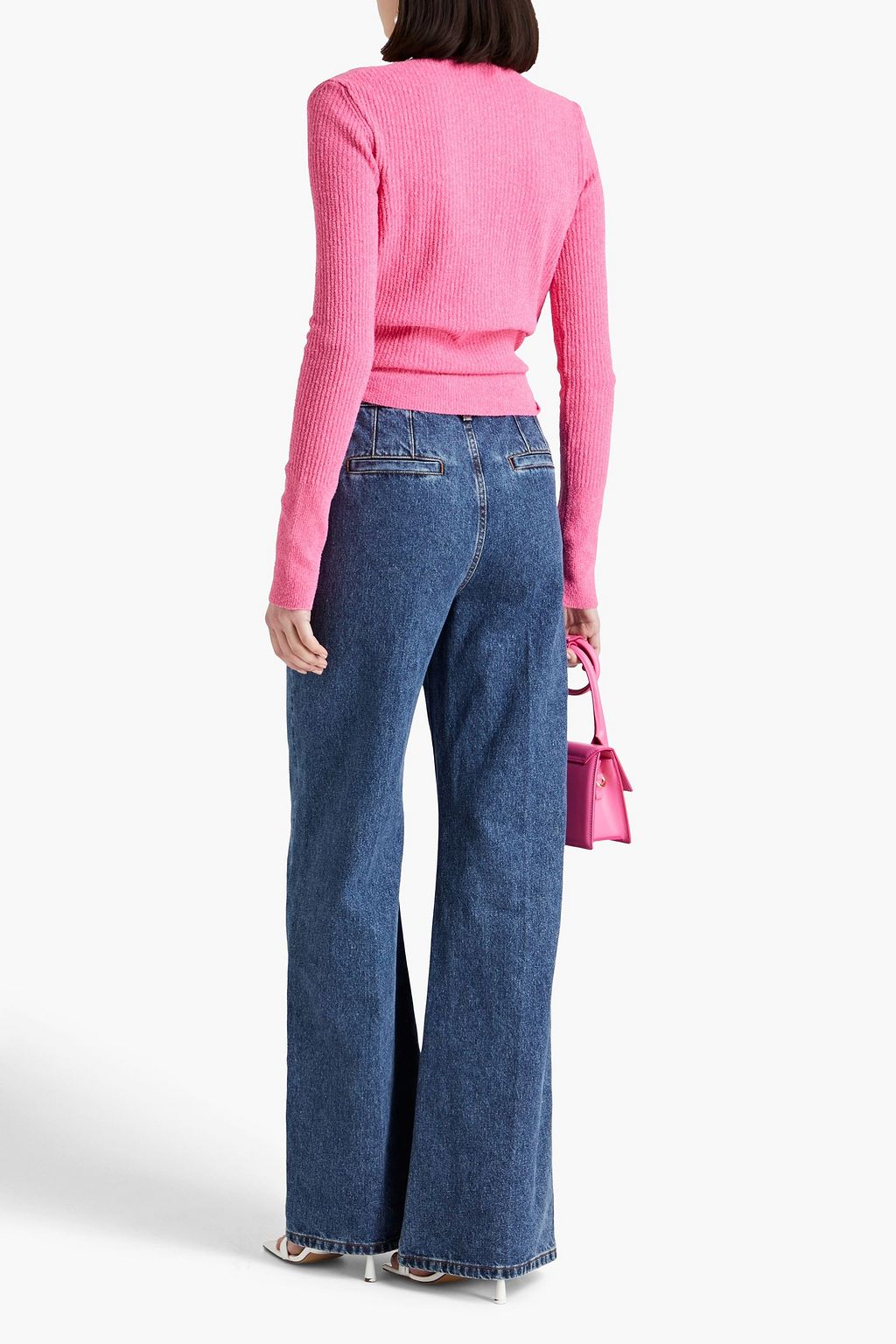 JACQUEMUS Twisted ribbed cotton-blend bouclé top