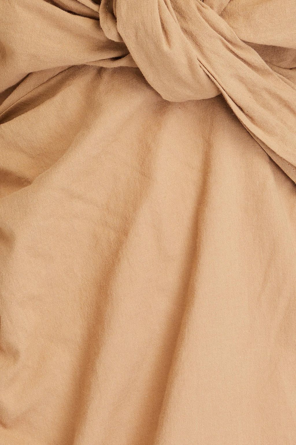 JACQUEMUS Agui draped cotton mini dress