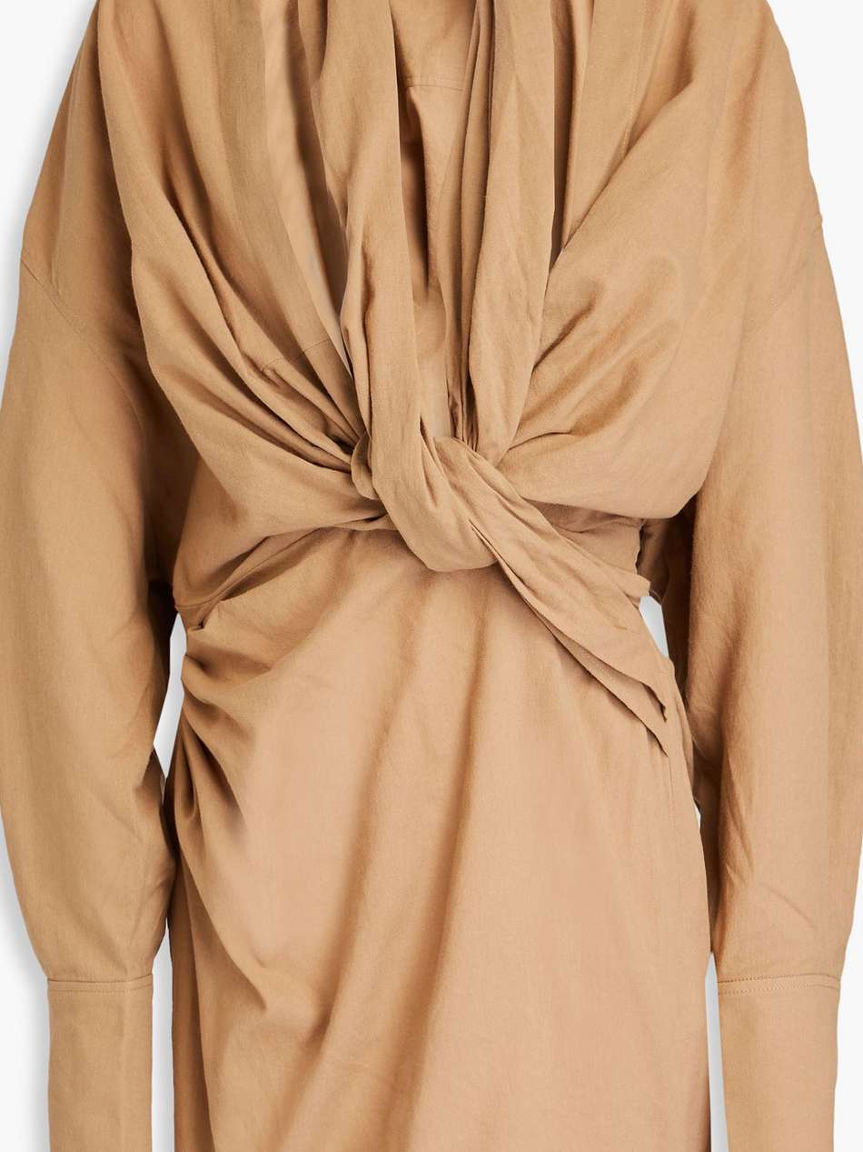 agui draped cotton mini dress