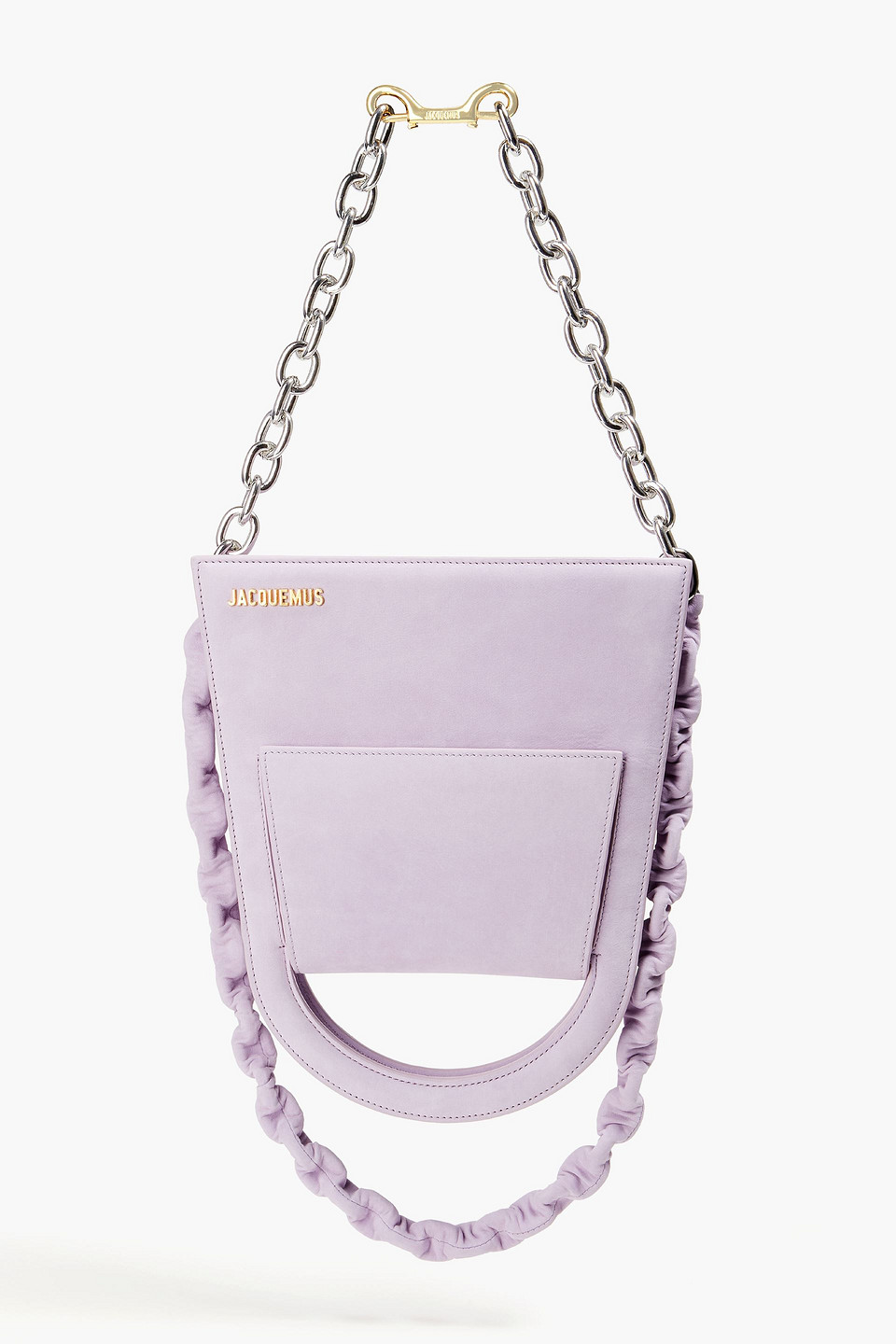 Jacquemus L'envers Suede Shoulder Bag In Lavender