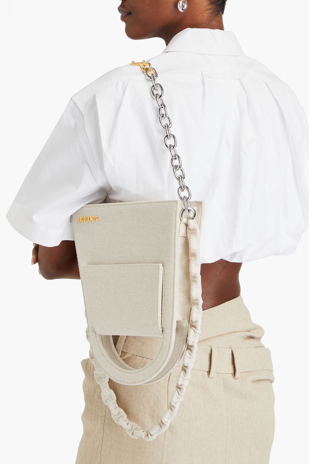 JACQUEMUS L'envers canvas shoulder bag