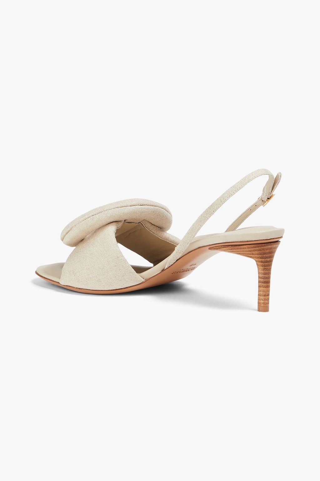 JACQUEMUS Cuscinu buckled canvas slingback sandals