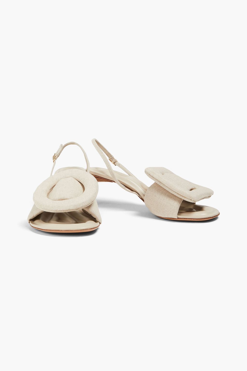 JACQUEMUS Cuscinu buckled canvas slingback sandals