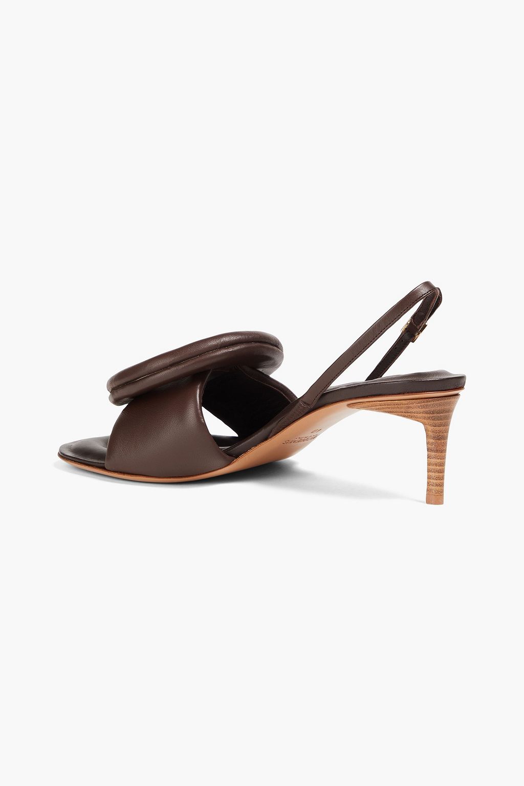 JACQUEMUS Cuscinu buckled leather slingback sandals