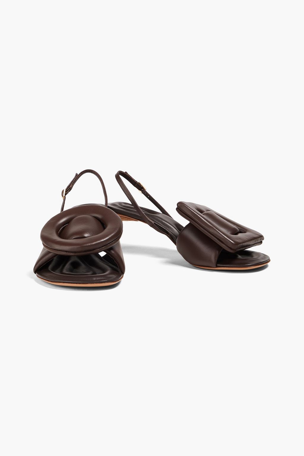 JACQUEMUS Cuscinu buckled leather slingback sandals