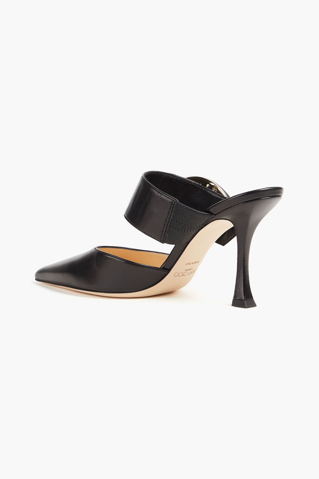 JIMMY CHOO Magie 90 buckled leather mules