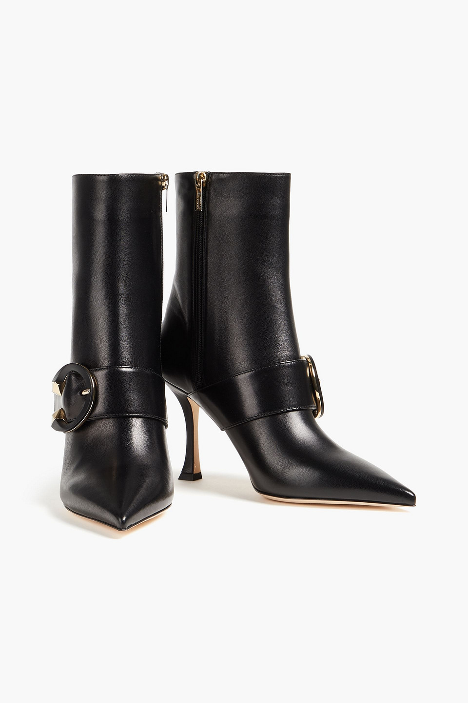 Jimmy Choo Ankle Boots Aus Leder Mit Schnalle In Schwarz