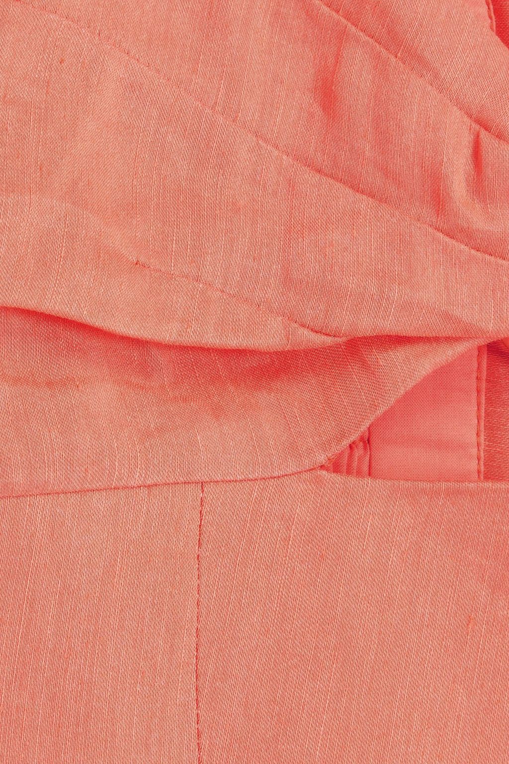 AJE. Ariel cropped embellished linen-blend top