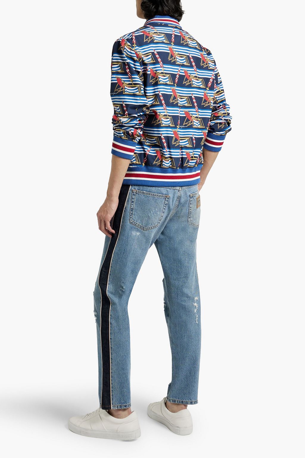 DOLCE&GABBANA Printed shell bomber jacket
