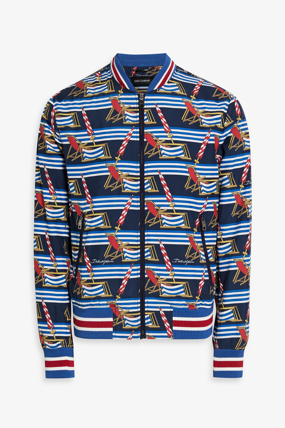 Dolce&Gabbana Printed shell bomber jacket