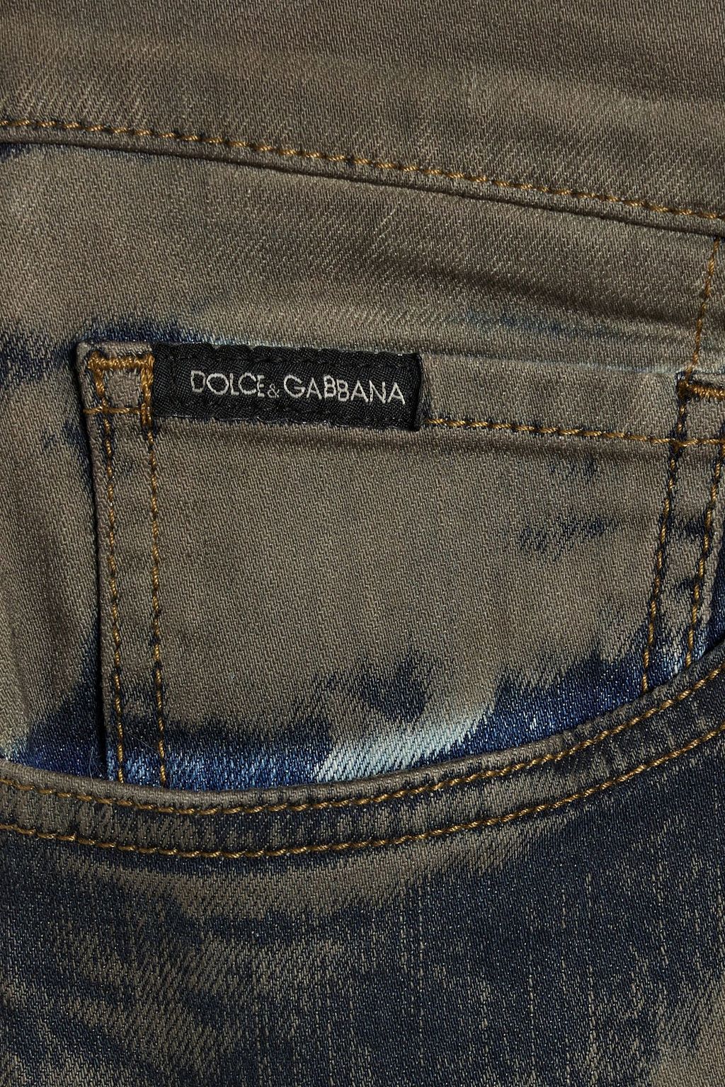 DOLCE&GABBANA Slim-fit faded denim jeans