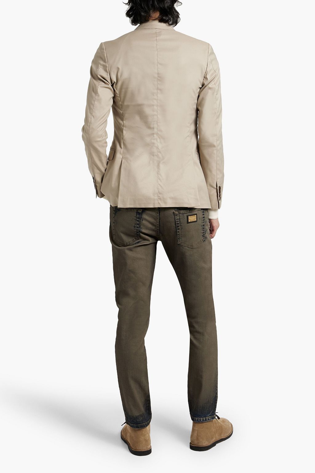 DOLCE&GABBANA Slim-fit faded denim jeans