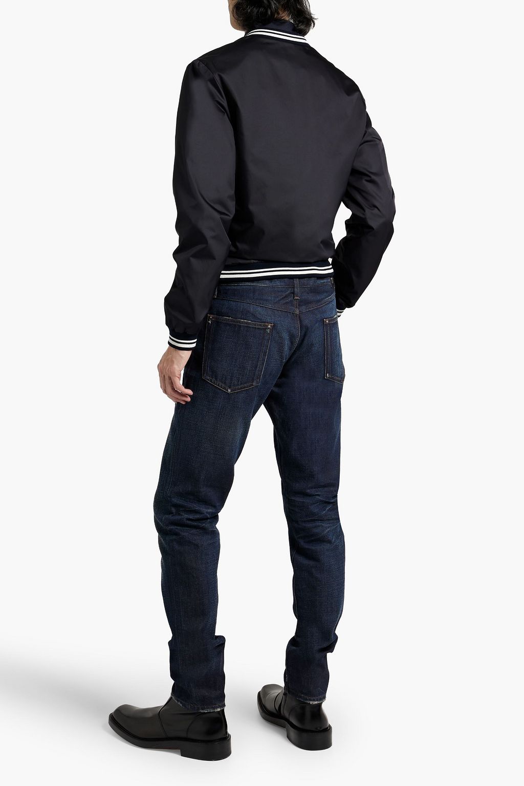 DOLCE&GABBANA Slim-fit embellished distressed denim jeans