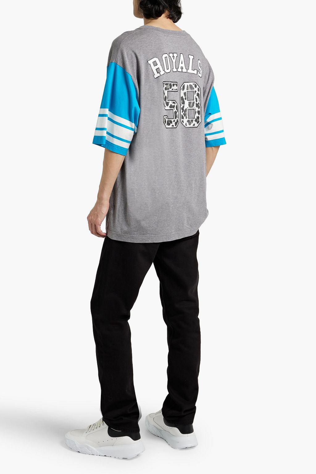 DOLCE&GABBANA Metallic printed cotton-jersey T-shirt